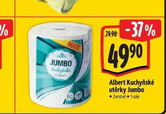 Albert Albert Kuchyňské utěrky Jumbo 2vrstvé 1 role nabídka