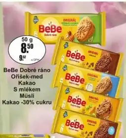 Adam BeBe Dobré ráno Oříšek-med Kakao S mlékem Müsli Kakao -30% cukru nabídka