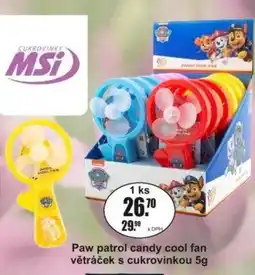 Adam Paw patrol candy cool fan větráček s cukrovinkou nabídka