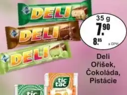 Adam Deli Oříšek, Čokoláda, Pistácie nabídka