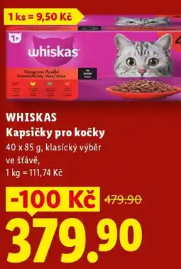 Lidl WHISKAS Kapsičky pro kočky nabídka