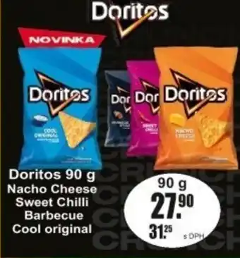 Adam Doritos Nacho Cheese Sweet Chilli Barbecue Cool original nabídka