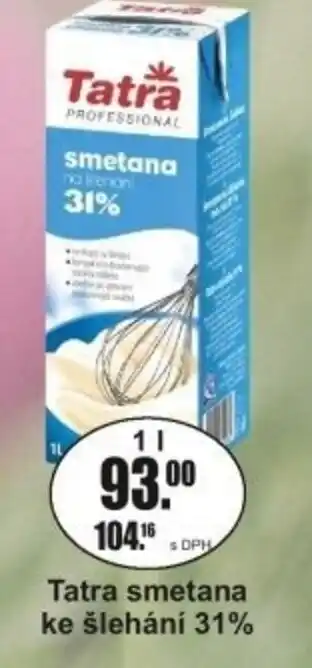 Adam Tatra smetana ke šlehání 31% nabídka