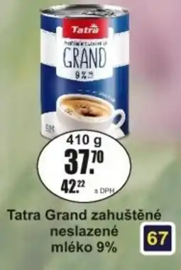 Adam Tatra Grand zahuštěné neslazené mléko 9% nabídka
