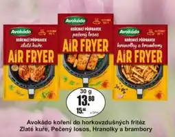 Adam Avokádo koření do horkovzdušných fritéz Zlaté kuře, Pečený losos, Hranolky a brambory nabídka
