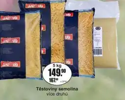 Adam Těstoviny semolina nabídka