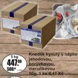 Adam Knedlík kynutý s náplní jahodovou, borůvkovou, meruňkovou nabídka