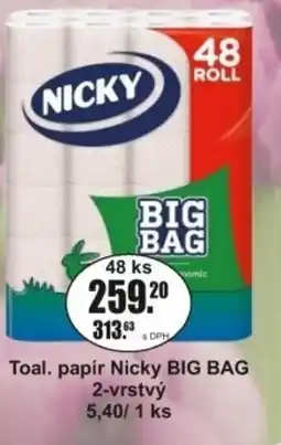 Adam Toal. papír Nicky BIG BAG 2-vrstvý nabídka
