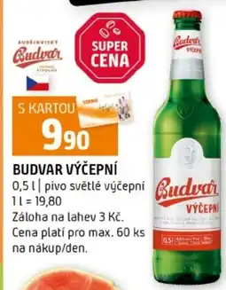 Terno Budvar výčepní nabídka