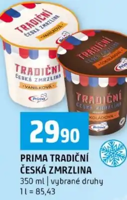 Terno Prima tradiční česká zmrzlina nabídka