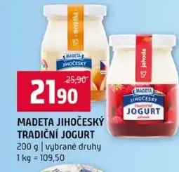 Terno Madeta jihočeský tradiční jogurt nabídka