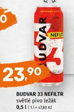 Terno Budvar 33 nefiltr světlé pivo ležák nabídka