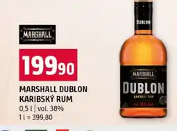 Terno Marshall dublon karibský rum nabídka