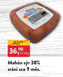 MP Krásno Mahón sýr 38% zrání cca 9 měs. nabídka