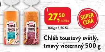 MP Krásno Chléb toustový světlý, tmavý vícezrnný nabídka