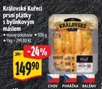 Albert Královské Kuřecí prsní plátky s bylinkovým máslem nabídka