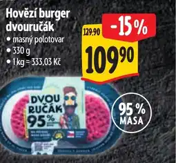 Albert Hovězí burger dvouručák nabídka
