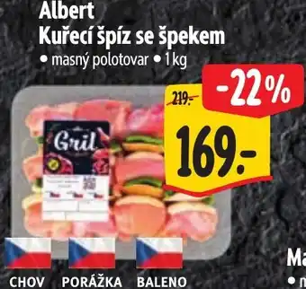 Albert Albert Kuřecí špíz se špekem nabídka