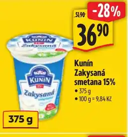 Albert Kunín Zakysaná smetana 15% nabídka