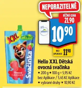 Albert Hello XXL Dětská ovocná svačinka nabídka