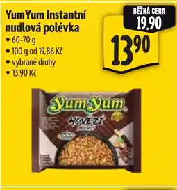 Albert Yum Yum Instantní nudlová polévka nabídka