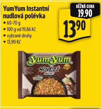 Albert Yum Yum Instantní nudlová polévka nabídka