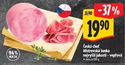 Albert Česká chuť Mistrovská šunka nejvyšší jakosti - vepřová nabídka