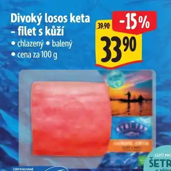 Albert Divoký losos keta - filet s kůží nabídka
