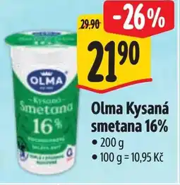 Albert Olma Kysaná smetana 16% nabídka
