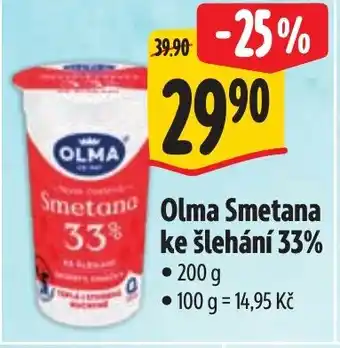 Albert Olma Smetana ke šlehání 33% nabídka