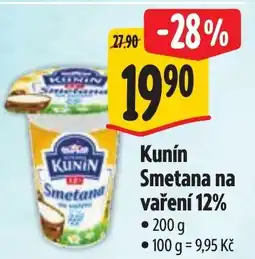 Albert Kunín Smetana na vaření 12% nabídka