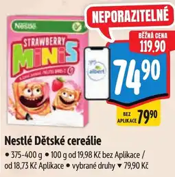 Albert Nestlé Dětské cereálie nabídka