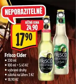 Albert Frisco Cider nabídka