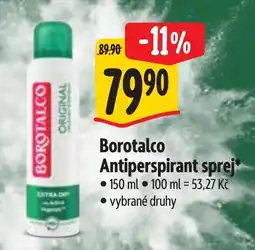 Albert Borotalco Antiperspirant sprej nabídka