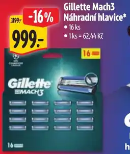 Albert Gillette Mach3 Náhradní hlavice nabídka