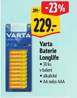 Albert Varta Baterie Longlife nabídka