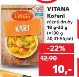 Kaufland VITANA Koření nabídka