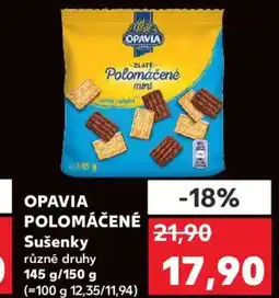 Kaufland OPAVIA POLOMÁČENÉ Sušenky nabídka