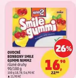 Penny Market OVOCNÉ BONBONY SMILE GUMMI NIMM2 různé druhy, 90/100 g nabídka