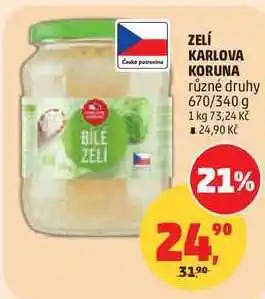 Penny Market ZELÍ KARLOVA KORUNA různé druhy, 670/340 g nabídka