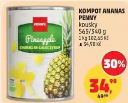 Penny Market KOMPOT ANANAS PENNY kousky, 565/340 g nabídka