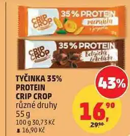 Penny Market TYČINKA 35% PROTEIN CRIP CROP různé druhy nabídka