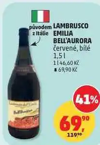Penny Market LAMBRUSCO EMILIA BELL'AURORA červené nabídka
