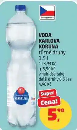 Penny Market VODA KARLOVA KORUNA různé druhy nabídka