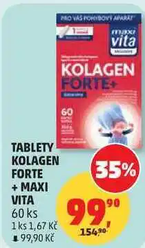 Penny Market TABLETY KOLAGEN FORTE 35% + MAXI VITA, 60 ks nabídka