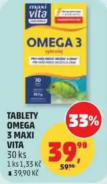 Penny Market TABLETY OMEGA 3 MAXI VITA, 30 ks nabídka