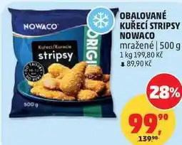 Penny Market OBALOVANÉ KUŘECÍ STRIPSY NOWACO mražené nabídka