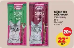 Penny Market TYČINKY PRO KOČKY LOUISA různé druhy nabídka