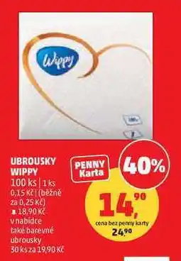 Penny Market UBROUSKY WIPPY, 100 ks nabídka