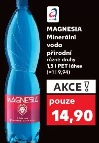 Kaufland MAGNESIA Minerální voda přírodní nabídka